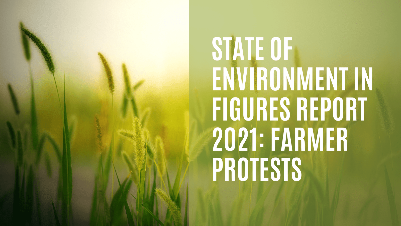 State of Environment in Figures Report 2021: Farmer protests