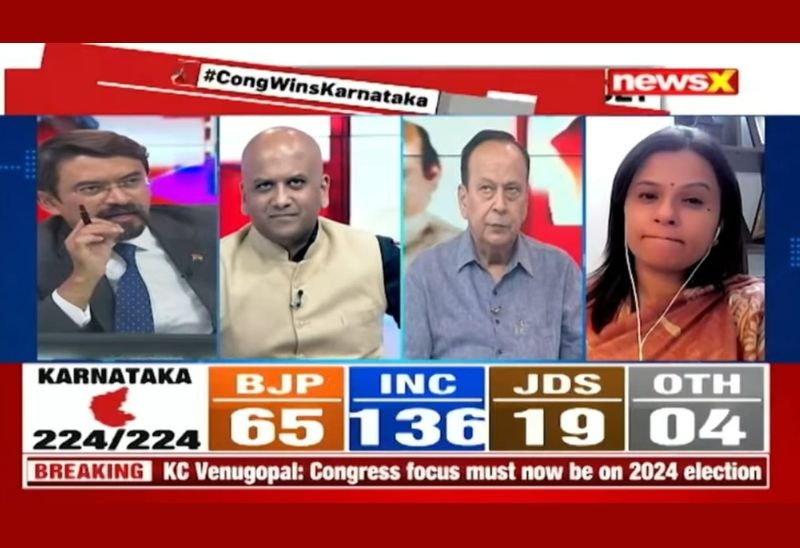 Pranay Aggarwal on TV news analyzes Karnataka election results