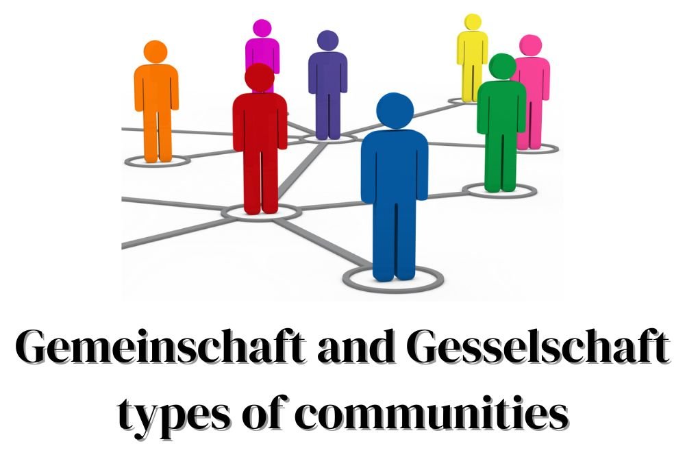 Gemeinschaft and Gesselschaft types of communities